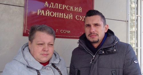 Irina Pidbolyachnaya and her advocate Denis Pluzhnoi, February 4, 2016. Photo by Svetlana Kravchenko for the ‘Caucasian Knot’. 