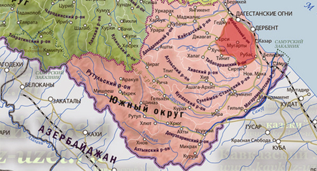 Derbent District of Dagestan. Map of the ‘Caucasian Knot’. Derbent District of Dagestan. Map of the ‘Caucasian Knot’.
