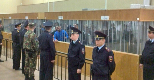 Court announces sentence in the case of the attack on Nalchik, December 2014. Photo: http://memohrc.org/news/vynesen-prigovor-po-delu-o-vooruzhennom-napadenii-na-nalchik Court announces sentence in the case of the attack on Nalchik, December 2014. Photo: http://memohrc.org/news/vynesen-prigovor-po-delu-o-vooruzhennom-napadenii-na-nalchik