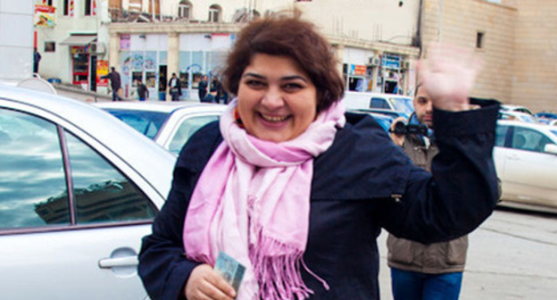 Khadija Ismayilova. Photo by Aziz Karimov for the ‘Caucasian Knot’. Khadija Ismayilova. Photo by Aziz Karimov for the ‘Caucasian Knot’.