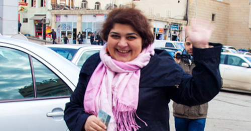 Khadija Ismayilova. Photo by Aziz Karimov for the ‘Caucasian Knot’. Khadija Ismayilova. Photo by Aziz Karimov for the ‘Caucasian Knot’.