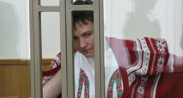 Nadezhda Savchenko in the Donetsk City Court, February 2016. Photo by Konstantin Volgin for the "Caucasian Knot" Nadezhda Savchenko in the Donetsk City Court, February 2016. Photo by Konstantin Volgin for the "Caucasian Knot"