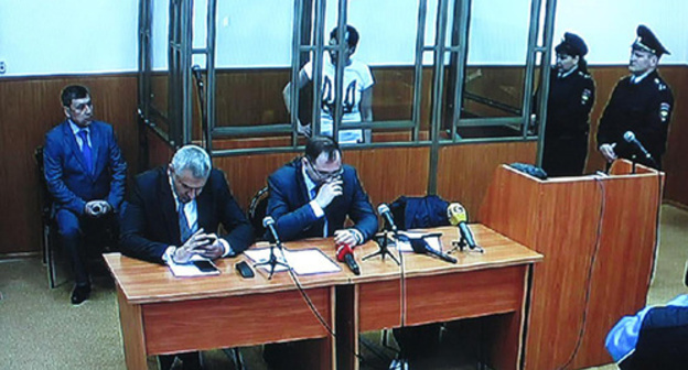 Nadezhda Savchenko pronouncing her last plea at the Donetsk City Court, March 9, 2016. Screenshot of a video monitoring. Photo by Konstantin Volgin for the "Caucasian Knot" Nadezhda Savchenko pronouncing her last plea at the Donetsk City Court, March 9, 2016. Screenshot of a video monitoring. Photo by Konstantin Volgin for the "Caucasian Knot"