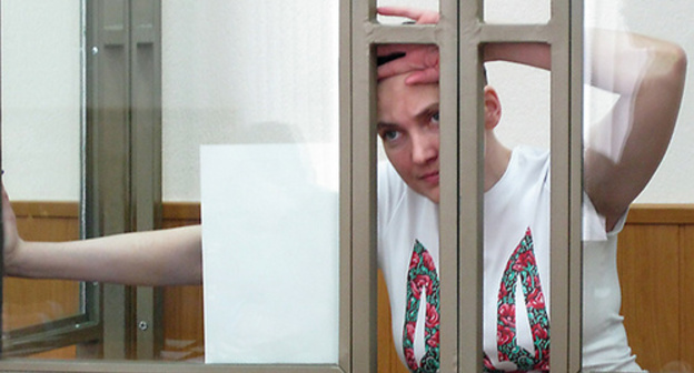 Nadezhda Savchenko in the Donetsk City Court. Photo by Konstantin Volgin for the "Caucasian Knot" Nadezhda Savchenko in the Donetsk City Court. Photo by Konstantin Volgin for the "Caucasian Knot"