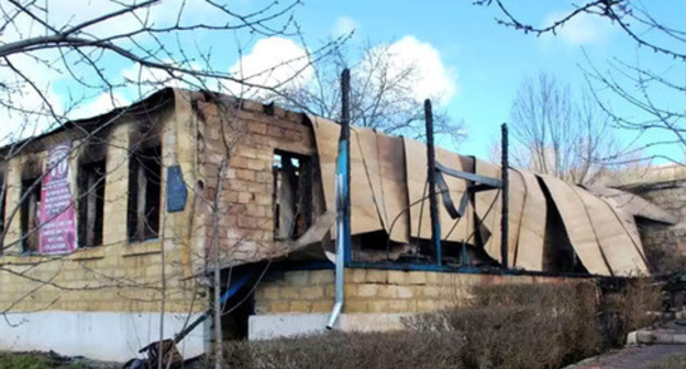 In the village of Ashaga-Stal, the house of the Lezgin poet Suleiman Stalsky is burned down. March 22, 2016. Photo http://www.riadagestan.ru/ In the village of Ashaga-Stal, the house of the Lezgin poet Suleiman Stalsky is burned down. March 22, 2016. Photo http://www.riadagestan.ru/