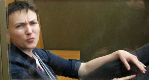 Nadezhda Savchenko in the Donetsk City Court before the pronouncement of the verdict, March 22, 2016. Photo by Konstantin Volgin for the "Caucasian Knot" Nadezhda Savchenko in the Donetsk City Court before the pronouncement of the verdict, March 22, 2016. Photo by Konstantin Volgin for the "Caucasian Knot"