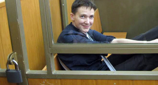 Nadezhda Savchenko in the Donetsk City Court before the pronouncement of the verdict, March 22, 2016. Photo by Konstantin Volgin for the "Caucasian Knot" Nadezhda Savchenko in the Donetsk City Court before the pronouncement of the verdict, March 22, 2016. Photo by Konstantin Volgin for the "Caucasian Knot"