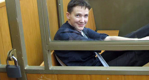 Nadezhda Savchenko in the Donetsk City Court before the pronouncement of the verdict, March 22, 2016. Photo by Konstantin Volgin for the "Caucasian Knot" Nadezhda Savchenko in the Donetsk City Court before the pronouncement of the verdict, March 22, 2016. Photo by Konstantin Volgin for the "Caucasian Knot"