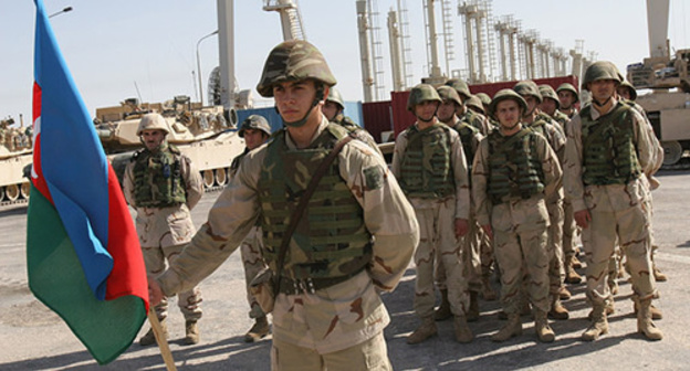 Soldiers of Azerbaijani Armed Forces. Screenshot of the video posted at https://www.youtube.com/watch?v=U4eugPUg-js Soldiers of Azerbaijani Armed Forces. Screenshot of the video posted at https://www.youtube.com/watch?v=U4eugPUg-js