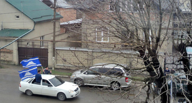 Motor rally on the Day of Revival of the Balkar Nation, Khasanja village, Kabardino-Balkaria, March 27, 2016. Photo by Lyudmila Maratova for the ‘Caucasian Knot’. Motor rally on the Day of Revival of the Balkar Nation, Khasanja village, Kabardino-Balkaria, March 27, 2016. Photo by Lyudmila Maratova for the ‘Caucasian Knot’.