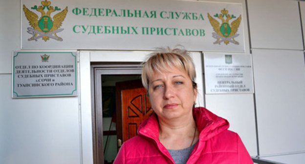 Olga Belyakova in the Court Marshal Service of Sochi. April 2016. Photo by Svetlana Kravchenko for the "Caucasian Knot" Olga Belyakova in the Court Marshal Service of Sochi. April 2016. Photo by Svetlana Kravchenko for the "Caucasian Knot"