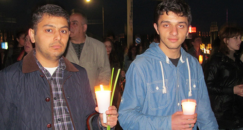 Participants of the rally in memory of soldiers and officers perished in Nagorny Karabakh, April 10, 2016. Photo by Tigran Petrosyan for the ‘Caucasian Knot’. Participants of the rally in memory of soldiers and officers perished in Nagorny Karabakh, April 10, 2016. Photo by Tigran Petrosyan for the ‘Caucasian Knot’.