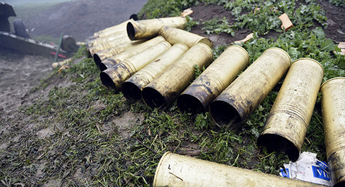 Shell cases. Photo: http://www.sputnikarmenia.ru/karabah/20160414/2967539.html Shell cases. Photo: http://www.sputnikarmenia.ru/karabah/20160414/2967539.html