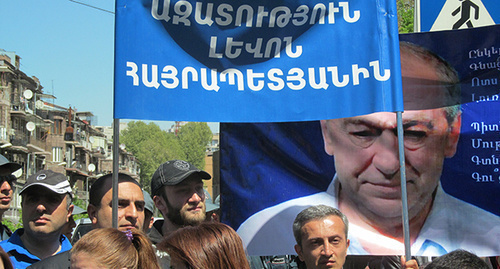 Inscription on a poster: "Freedom for Levon Airapetyan". Photo by Tigran Petrosyan for the "Caucasian Knot" Inscription on a poster: "Freedom for Levon Airapetyan". Photo by Tigran Petrosyan for the "Caucasian Knot"