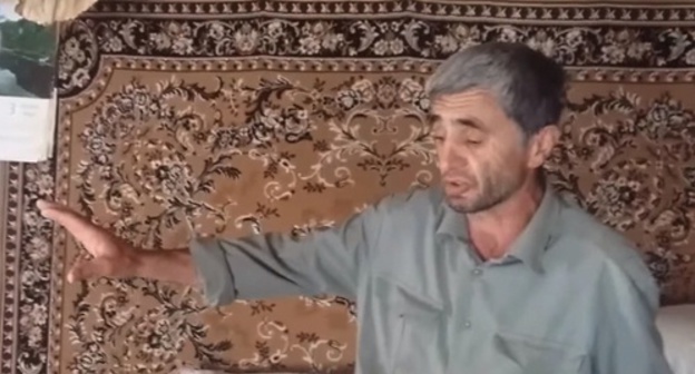 Ramazan Djalaldinov. Screenshot of his video appeal to Vladimir Putin Ramazan Djalaldinov. Screenshot of his video appeal to Vladimir Putin