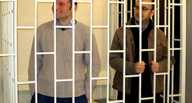 Convicted Emin Milli and Adnan Gadjizade. Photo by www.azadliq.org