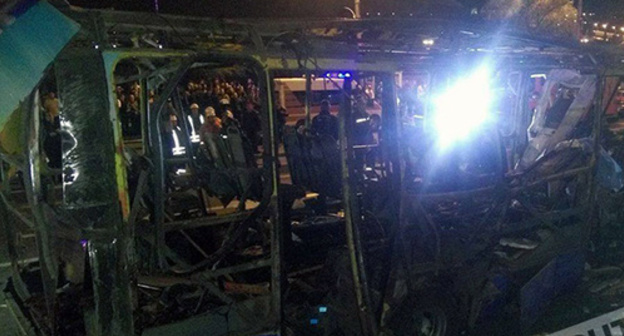 Bus blown up in Yerevan. Photo: © SPUTNIK/ DAVID GALSTYAN,http://www.sputnikarmenia.ru/photo/20160425/3160776.html Bus blown up in Yerevan. Photo: © SPUTNIK/ DAVID GALSTYAN,http://www.sputnikarmenia.ru/photo/20160425/3160776.html