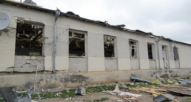 Community centre in Mertakert District of Nagorny Karabakh after Karabakh conflict escalation. Photo by Alvard Grigoryan for the ‘Caucasian Knot’. Community centre in Mertakert District of Nagorny Karabakh after Karabakh conflict escalation. Photo by Alvard Grigoryan for the ‘Caucasian Knot’.