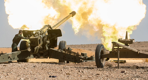 Artillery shelling. Photo: © Спутник/ Iliya Pitalev, http://sputnik.az/news/20160427/404862452.html Artillery shelling. Photo: © Спутник/ Iliya Pitalev, http://sputnik.az/news/20160427/404862452.html