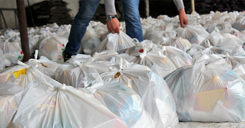 Bags with charity food stuff, Ingushetia, April 29, 2016. Photo by Magomed Tachiyev. Bags with charity food stuff, Ingushetia, April 29, 2016. Photo by Magomed Tachiyev.