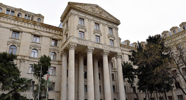 The building of the Azerbaijani Ministry of Foreign Affairs (MFA). Photo: © Sputnik/ Murad Orujov, http://ru.sputnik.az/politics/20160427/404870953.html The building of the Azerbaijani Ministry of Foreign Affairs (MFA). Photo: © Sputnik/ Murad Orujov, http://ru.sputnik.az/politics/20160427/404870953.html
