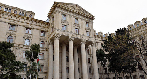 The building of the Azerbaijani Ministry of Foreign Affairs (MFA). Photo: © Sputnik/ Murad Orujov, http://ru.sputnik.az/politics/20160427/404870953.html The building of the Azerbaijani Ministry of Foreign Affairs (MFA). Photo: © Sputnik/ Murad Orujov, http://ru.sputnik.az/politics/20160427/404870953.html