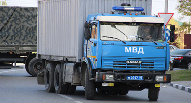 MIA’s ‘Kamaz’ truck in Chechnya. Photo by Magomed Magomedov for the ‘Caucasian Knot’. MIA’s ‘Kamaz’ truck in Chechnya. Photo by Magomed Magomedov for the ‘Caucasian Knot’.