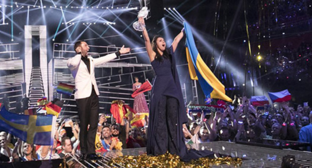 The winner of the "Eurovision-2016" song contest. Photo: Postaviv Andres (ЕВС), http://www.eurovision.tv/page/news?id=ukraine_wins_2016_eurovision_song_contest The winner of the "Eurovision-2016" song contest. Photo: Postaviv Andres (ЕВС), http://www.eurovision.tv/page/news?id=ukraine_wins_2016_eurovision_song_contest