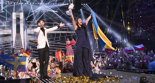 The winner of the "Eurovision-2016" song contest. Photo: Postaviv Andres (ЕВС), http://www.eurovision.tv/page/news?id=ukraine_wins_2016_eurovision_song_contest The winner of the "Eurovision-2016" song contest. Photo: Postaviv Andres (ЕВС), http://www.eurovision.tv/page/news?id=ukraine_wins_2016_eurovision_song_contest