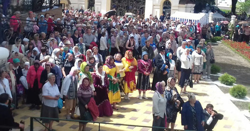 The church service performed by Patriarch Kirill in Nalchik was attended by Orthodox believers and Muslims. May 15, 2016. Photo by Lyudmila Maratova for the "Caucasian Knot" The church service performed by Patriarch Kirill in Nalchik was attended by Orthodox believers and Muslims. May 15, 2016. Photo by Lyudmila Maratova for the "Caucasian Knot"