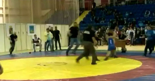 A mass fight at the Championship in the city of Stary Oskol. May 15, 2016. Screenshot of a video by the user Vladimir Kornev https://www.youtube.com/watch?v=aZlXVCXMY_8 A mass fight at the Championship in the city of Stary Oskol. May 15, 2016. Screenshot of a video by the user Vladimir Kornev https://www.youtube.com/watch?v=aZlXVCXMY_8