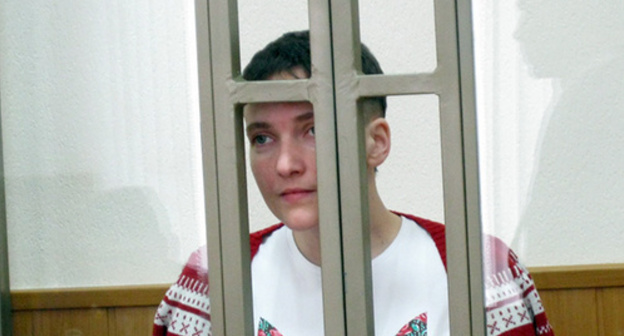 Nadezhda Savchenko in Donetsk City Court. Photo by Konstantin Volgin for the ‘Caucasian Knot’. Nadezhda Savchenko in Donetsk City Court. Photo by Konstantin Volgin for the ‘Caucasian Knot’.