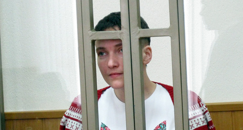 Nadezhda Savchenko in Donetsk City Court. Photo by Konstantin Volgin for the ‘Caucasian Knot’. Nadezhda Savchenko in Donetsk City Court. Photo by Konstantin Volgin for the ‘Caucasian Knot’.