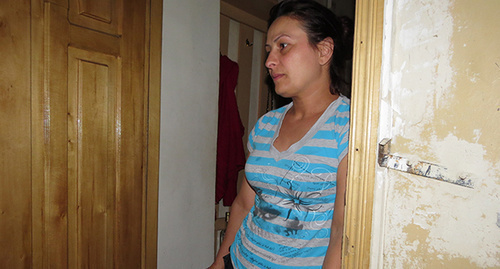 Inga Grigoryan, owner of the apartment in Saroyan Street, 10, flooded as a result of heavy rain in Stepanakert. Photo by Alvard Grigoryan for the ‘Caucasian Knot’. Inga Grigoryan, owner of the apartment in Saroyan Street, 10, flooded as a result of heavy rain in Stepanakert. Photo by Alvard Grigoryan for the ‘Caucasian Knot’.
