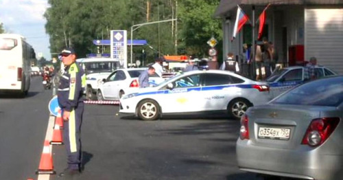 Road-and-patrol police checkpoint in Balashikha. Photo: http://bloknot.ru/ Road-and-patrol police checkpoint in Balashikha. Photo: http://bloknot.ru/
