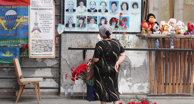At the sports hall of school No.1 in Beslan, September 1, 2016. Photo by Emma Marzoeva for the 'Caucasian Knot'. At the sports hall of school No.1 in Beslan, September 1, 2016. Photo by Emma Marzoeva for the 'Caucasian Knot'.