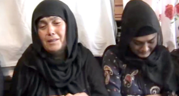 Patimat Alieva (left) – mother of killed shepherds. Screenshot of the video by Kavpolit 'Patimat Alieva – mother of shepherds killed in Dagestan', https://www.youtube.com/watch?v=D1bczbZoZN4 Patimat Alieva (left) – mother of killed shepherds. Screenshot of the video by Kavpolit 'Patimat Alieva – mother of shepherds killed in Dagestan', https://www.youtube.com/watch?v=D1bczbZoZN4