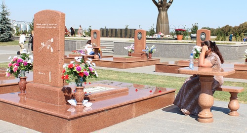 The memorial cemetery in Beslan where the victims of the terror act are buried. September 1, 2016. Photo by Emma Marzoeva for the "Caucasian Knot" The memorial cemetery in Beslan where the victims of the terror act are buried. September 1, 2016. Photo by Emma Marzoeva for the "Caucasian Knot"