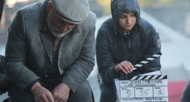 The filming of "The earthquake". Photo: http://marsme.ru/ru/project-istoriya-odnogo-zemletryaseniya The filming of "The earthquake". Photo: http://marsme.ru/ru/project-istoriya-odnogo-zemletryaseniya