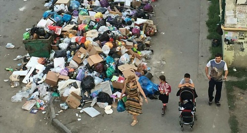 A dump in Gamidova avenue in Makhachkala. Photo: facebook.com/groups/hororcity A dump in Gamidova avenue in Makhachkala. Photo: facebook.com/groups/hororcity