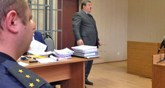 Alaudi Musaev (to the right) in the court room. Photo by Akhmed Aldebirov for the "Caucasian Knot" Alaudi Musaev (to the right) in the court room. Photo by Akhmed Aldebirov for the "Caucasian Knot"