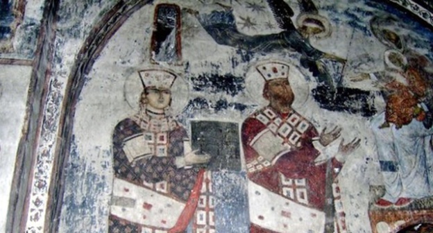 Mural paintings at the Vardzia monastery. Photo: Patriarchate.ge Mural paintings at the Vardzia monastery. Photo: Patriarchate.ge