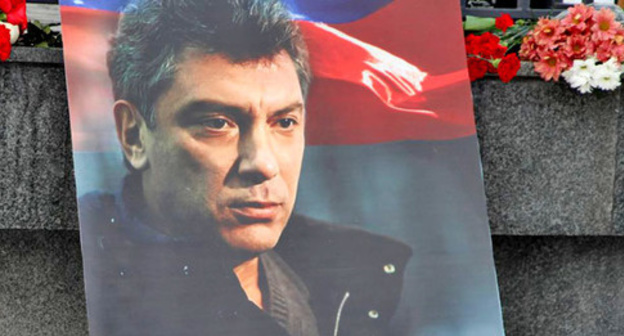 Boris Nemtsov's photo at the site of the murder. Photo: RFE/RL Boris Nemtsov's photo at the site of the murder. Photo: RFE/RL