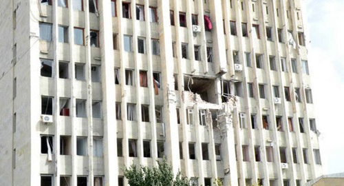South Ossetia's government center in Tskhinvali. August 2008. Photo by Luiza Orazaeva for the "Caucasian Knot" South Ossetia's government center in Tskhinvali. August 2008. Photo by Luiza Orazaeva for the "Caucasian Knot"