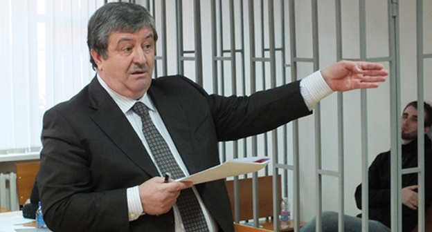 Advocate Alaudi Musaev at the court hearing on Geriev’s case. Photo by the ‘Caucasian Knot’ correspondent. Advocate Alaudi Musaev at the court hearing on Geriev’s case. Photo by the ‘Caucasian Knot’ correspondent.