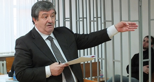 Advocate Alaudi Musaev at the court hearing on Geriev’s case. Photo by the ‘Caucasian Knot’ correspondent. Advocate Alaudi Musaev at the court hearing on Geriev’s case. Photo by the ‘Caucasian Knot’ correspondent.