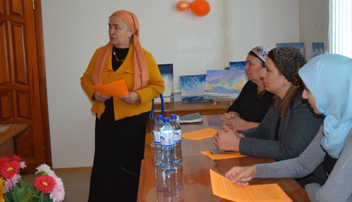 Press conference dedicated to the start of annual international campaign '16 Days of Activism Against Gender-Based Violence’, Grozny, November 25, 2016. Photo is provided by the organizers of the event. Press conference dedicated to the start of annual international campaign '16 Days of Activism Against Gender-Based Violence’, Grozny, November 25, 2016. Photo is provided by the organizers of the event.