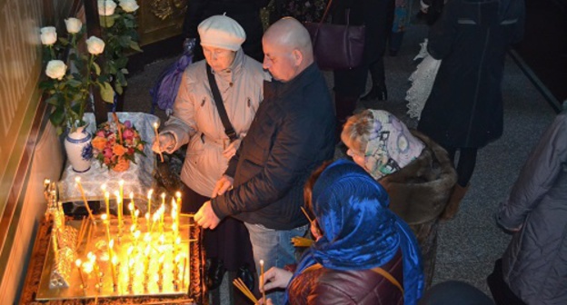Christmas in the Temple of Archangel Michael in Sochi. Photo by Svetlana Kravchenko for the "Caucasian Knot"