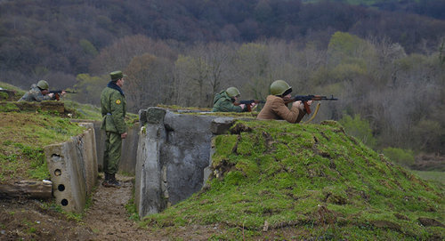 A military exercise of the army reservists. Photo © Sputnik. Robert Dzhopua http://sputnik-abkhazia.ru/Abkhazia/20170111/1020209894/minoborony-abxazii-stroitelstvo-poligona-v-cebelde-ne-planiruetsya.html A military exercise of the army reservists. Photo © Sputnik. Robert Dzhopua http://sputnik-abkhazia.ru/Abkhazia/20170111/1020209894/minoborony-abxazii-stroitelstvo-poligona-v-cebelde-ne-planiruetsya.html