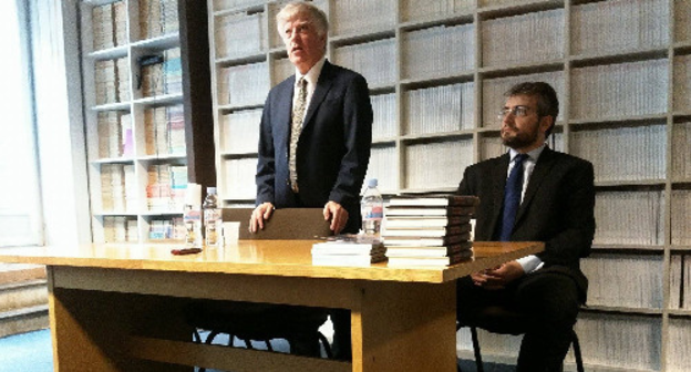 David Satter (to the left) and Tornike Gordadze (to the right) at the presentation of a book "Less You Know – Better Sleep: Russia's Way to Terror and Dictatorship under Yeltsin and Putin" in Paris, January 23, 2017. Photo by the "Caucasian Knot" correspondent David Satter (to the left) and Tornike Gordadze (to the right) at the presentation of a book "Less You Know – Better Sleep: Russia's Way to Terror and Dictatorship under Yeltsin and Putin" in Paris, January 23, 2017. Photo by the "Caucasian Knot" correspondent